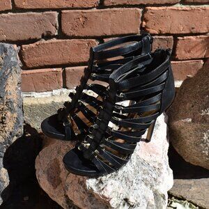 Cosmopolitan Strappy Heels Black Size 8.5